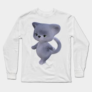 Russian Blue Kitten Long Sleeve T-Shirt